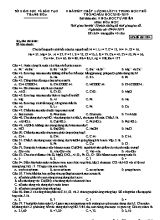 Đề khảo sát chất lượng môn Hóa học Lớp 12 - Mã đề 004 - Năm học 2018-2019 - Sở giáo dục và đào tạo Thanh Hóa